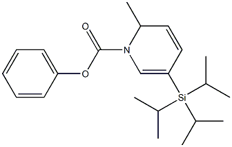 1,2-Dihydro-2-methyl-5-(triisopropylsilyl)pyridine-1-carboxylic acid phenyl ester 구조식 이미지