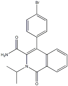 1-Oxo-2-isopropyl-4-(4-bromophenyl)-1,2-dihydroisoquinoline-3-carboxamide 구조식 이미지