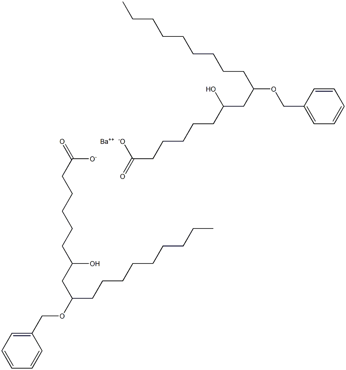 Bis(9-benzyloxy-7-hydroxystearic acid)barium salt 구조식 이미지