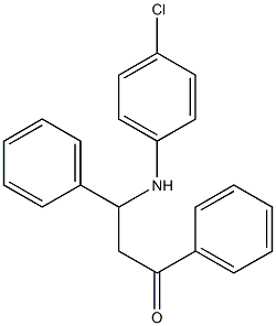 1,3-Diphenyl-3-(4-chloroanilino)-1-propanone Structure