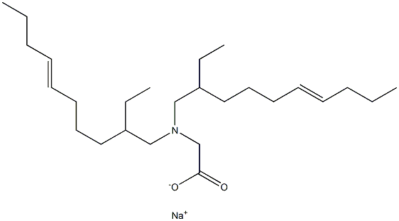 N,N-Bis(2-ethyl-6-decenyl)glycine sodium salt Structure