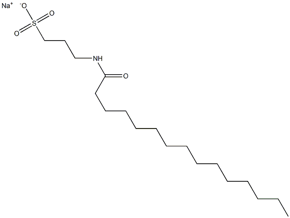 3-Pentadecanoylamino-1-propanesulfonic acid sodium salt 구조식 이미지