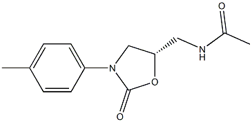 (5S)-5-Acetylaminomethyl-3-[4-methylphenyl]oxazolidin-2-one Structure