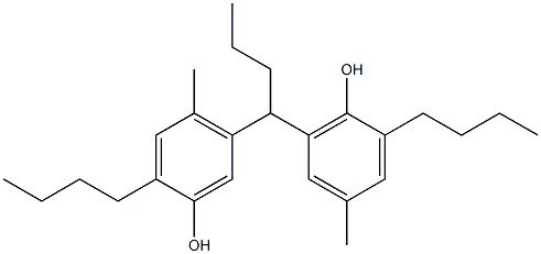 5,6'-Butylidenebis(2-butyl-4-methylphenol) 구조식 이미지