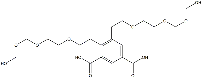 4,5-Bis(9-hydroxy-3,6,8-trioxanonan-1-yl)isophthalic acid Structure