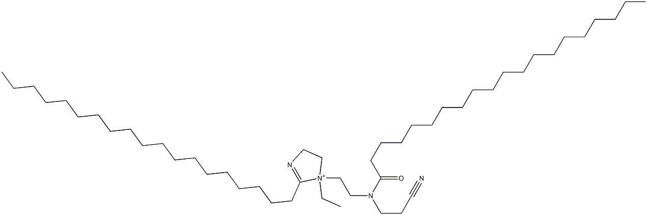 1-[2-[(2-Cyanoethyl)(1-oxoicosyl)amino]ethyl]-1-ethyl-4,5-dihydro-2-nonadecyl-1H-imidazol-1-ium Structure