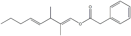 Phenylacetic acid 2,3-dimethyl-1,4-octadienyl ester 구조식 이미지