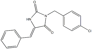 5-(Benzylidene)-3-(4-chlorobenzyl)imidazolidine-2,4-dione 구조식 이미지