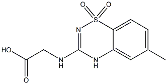 3-[(Carboxymethyl)amino]-6-methyl-4H-1,2,4-benzothiadiazine 1,1-dioxide 구조식 이미지