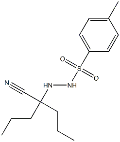 N'-(1-Cyano-1-propylbutyl)-4-methylbenzenesulfonic acid hydrazide 구조식 이미지