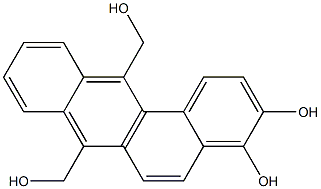3,4-Dihydroxybenz[a]anthracene-7,12-dimethanol 구조식 이미지