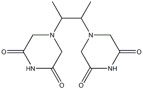 4,4'-(1,2-Dimethyl-1,2-ethanediyl)bis(2,6-piperazinedione) 구조식 이미지