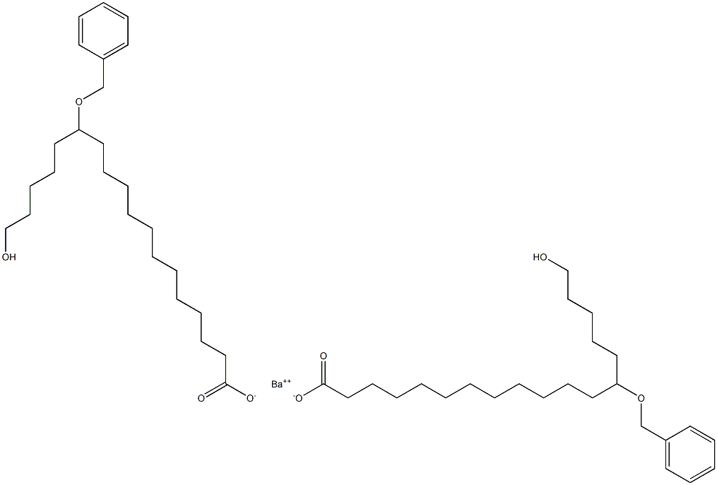 Bis(13-benzyloxy-18-hydroxystearic acid)barium salt 구조식 이미지