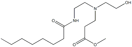 3-[N-(2-Octanoylaminoethyl)-N-(2-hydroxyethyl)amino]propionic acid methyl ester Structure