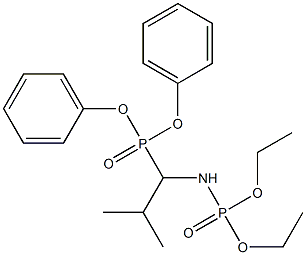 N-[1-[Bis(phenoxy)phosphinyl]-2-methylpropyl]amidophosphoric acid diethyl ester 구조식 이미지