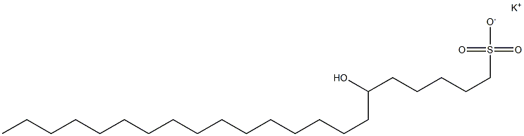 6-Hydroxydocosane-1-sulfonic acid potassium salt Structure