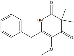 3,3-Dimethyl-5-methoxy-6-benzylpyridine-2,4(1H,3H)-dione 구조식 이미지