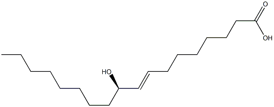 (8E,10R)-10-Hydroxy-8-octadecenoic acid 구조식 이미지