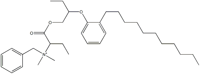 N,N-Dimethyl-N-benzyl-N-[1-[[2-(2-undecylphenyloxy)butyl]oxycarbonyl]propyl]aminium Structure