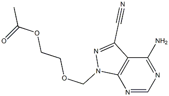 4-Amino-1-(2-acetyloxyethoxymethyl)-1H-pyrazolo[3,4-d]pyrimidine-3-carbonitrile 구조식 이미지