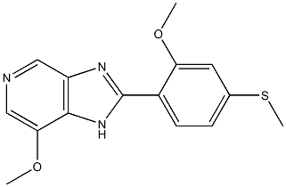 7-Methoxy-2-(2-methoxy-4-methylthiophenyl)-1H-imidazo[4,5-c]pyridine 구조식 이미지