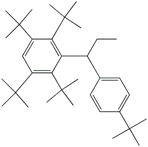 1-(2,3,5,6-Tetra-tert-butylphenyl)-1-(4-tert-butylphenyl)propane Structure