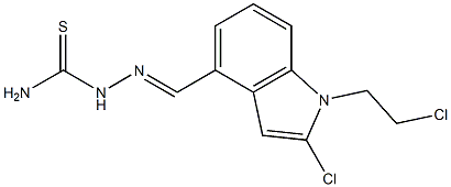 1-(2-Chloroethyl)-2-chloro-1H-indole-4-carbaldehyde thiosemicarbazone Structure