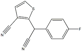 (3-Cyano-2-thienyl)(4-fluorophenyl)acetonitrile 구조식 이미지