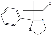 6,6-Dimethyl-5-phenyl-4-thia-1-azabicyclo[3.2.0]heptan-7-one 구조식 이미지