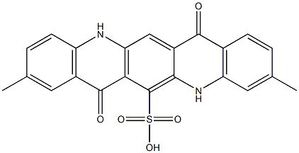 5,7,12,14-Tetrahydro-3,9-dimethyl-7,14-dioxoquino[2,3-b]acridine-6-sulfonic acid 구조식 이미지