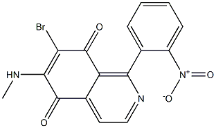 6-Methylamino-7-bromo-1-(2-nitrophenyl)isoquinoline-5,8-dione 구조식 이미지