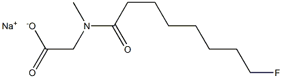 N-(8-Fluorooctanoyl)-N-methylglycine sodium salt Structure