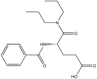 (S)-4-(Benzoylamino)-5-(dipropylamino)-5-oxovaleric acid Structure
