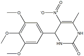 1,4-Dihydro-4-(3,4,5-trimethoxyphenyl)-5-nitro-6-methylpyrimidin-2(3H)-one 구조식 이미지