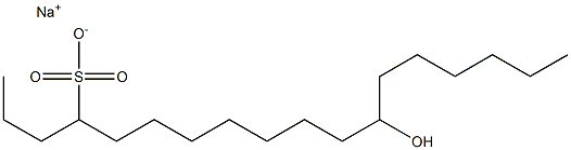 12-Hydroxyoctadecane-4-sulfonic acid sodium salt Structure