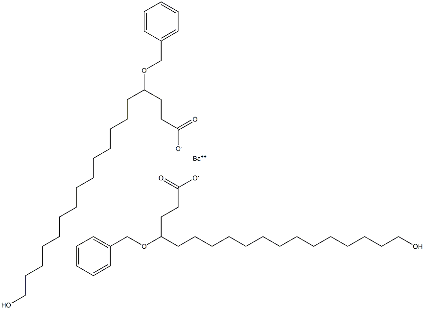 Bis(4-benzyloxy-18-hydroxystearic acid)barium salt Structure