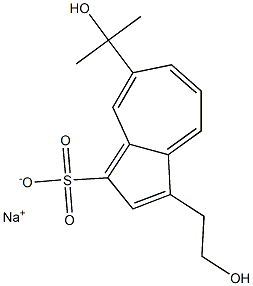 3-(2-Hydroxyethyl)-7-(1-hydroxy-1-methylethyl)-1-azulenesulfonic acid sodium salt 구조식 이미지