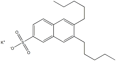 6,7-Dipentyl-2-naphthalenesulfonic acid potassium salt Structure