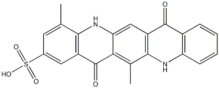 5,7,12,14-Tetrahydro-4,13-dimethyl-7,14-dioxoquino[2,3-b]acridine-2-sulfonic acid Structure