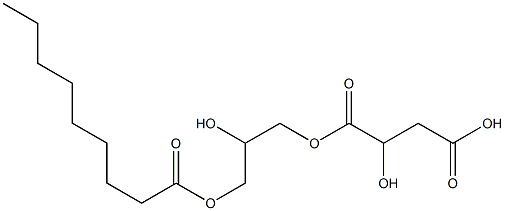 2-Hydroxybutanedioic acid hydrogen 1-[2-hydroxy-3-(nonanoyloxy)propyl] ester 구조식 이미지