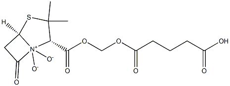 (Penicillanic acid 4,4-dioxide)4-carboxybutyryloxymethyl ester 구조식 이미지