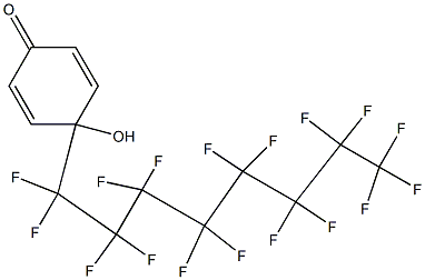 4-(Heptadecafluorooctyl)-4-hydroxy-2,5-cyclohexadien-1-one 구조식 이미지