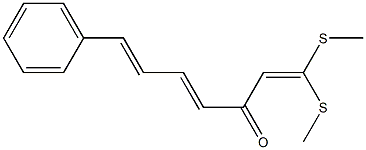 (4E,6E)-7-[Phenyl]-1,1-bis(methylthio)-1,4,6-heptatrien-3-one Structure