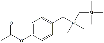 4-Acetyloxy-N,N-dimethyl-N-(trimethylsilylmethyl)benzenemethanaminium 구조식 이미지