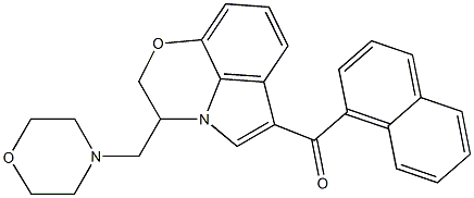 2,3-Dihydro-6-(1-naphthoyl)-3-morpholinomethylpyrrolo[1,2,3-de]-1,4-benzoxazine Structure