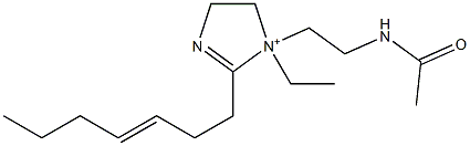 1-[2-(Acetylamino)ethyl]-1-ethyl-2-(3-heptenyl)-2-imidazoline-1-ium 구조식 이미지
