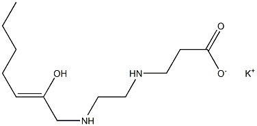 3-[N-[2-[N-(2-Hydroxy-2-heptenyl)amino]ethyl]amino]propionic acid potassium salt Structure