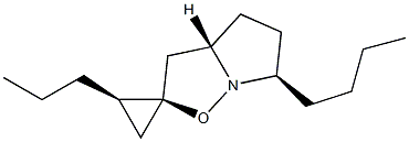 (2R,3aS,6R,2'R)-6-Butyl-2'-propyl-3a,4,5,6-tetrahydrospiro[pyrrolo[1,2-b]isoxazole-2(3H),1'-cyclopropane] 구조식 이미지