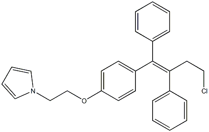 1-(2-Chloroethyl)-1-phenyl-2-[4-(2-(1H-pyrrol-1-yl)ethoxy)phenyl]-2-(phenyl)ethene Structure