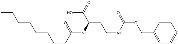 [R,(+)]-4-(Benzyloxycarbonylamino)-2-nonanoylaminobutyric acid 구조식 이미지